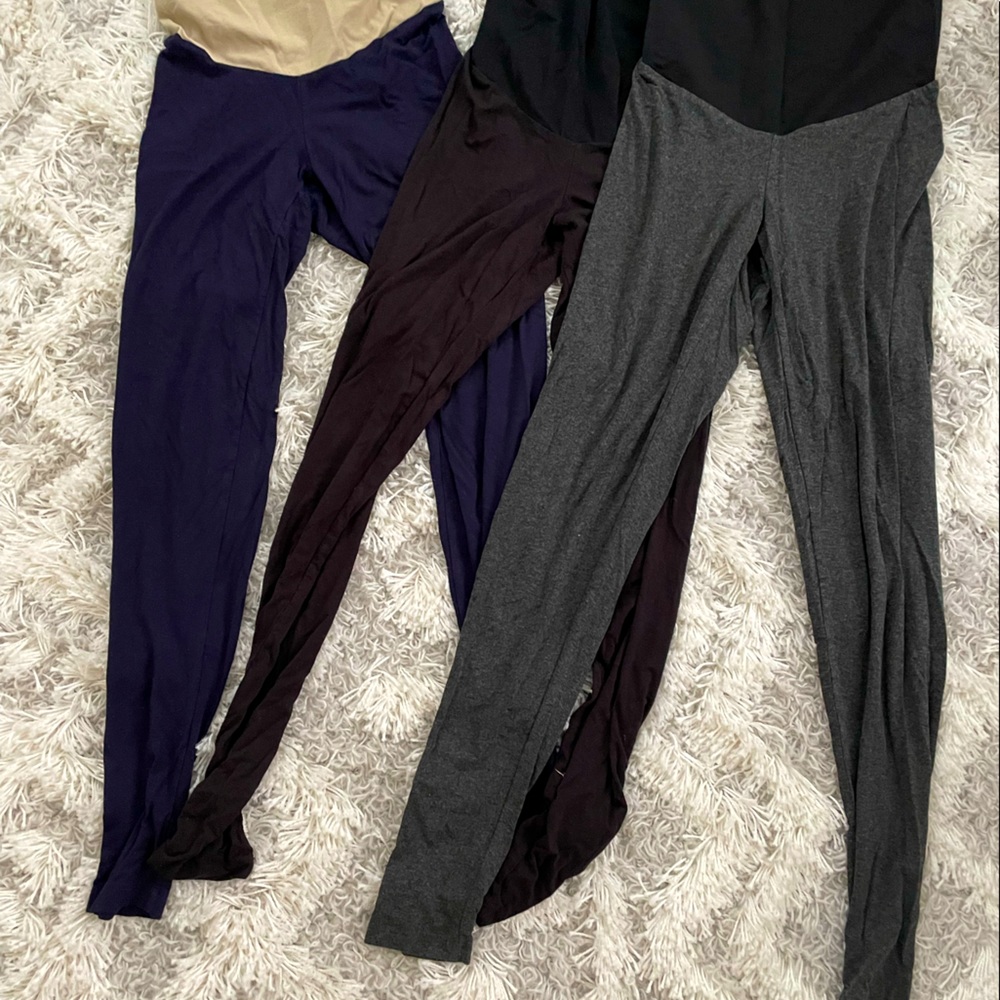 Bundle of three Pea in the Pod maternity leggings size S